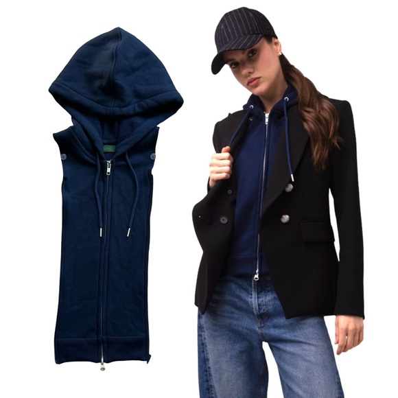 Brunne Compatible with Veronica Beard Blazers Jackets & Blazers - NWT Dickey Compatible with VERONICA BEARD Blue Hoodie 00-14 BRUNNE